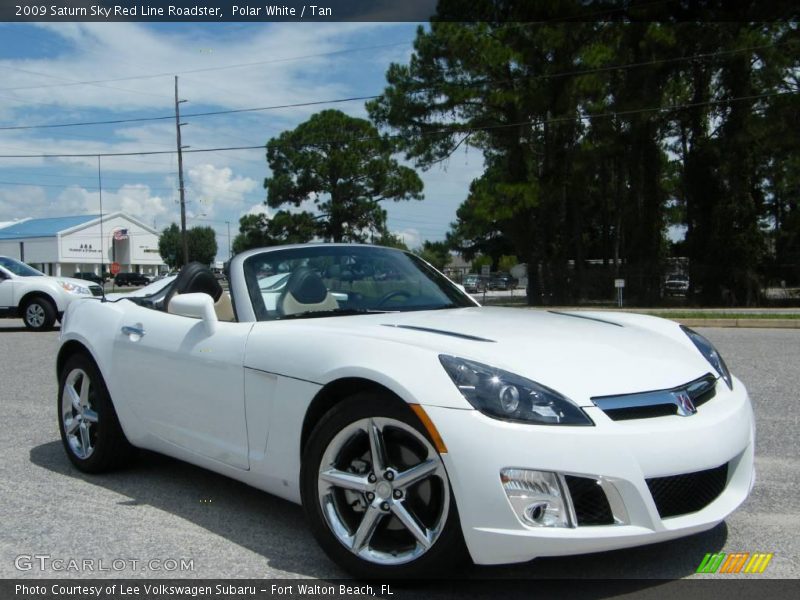 Polar White / Tan 2009 Saturn Sky Red Line Roadster