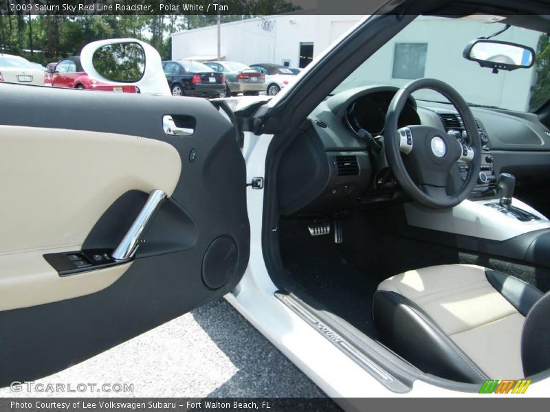 Polar White / Tan 2009 Saturn Sky Red Line Roadster