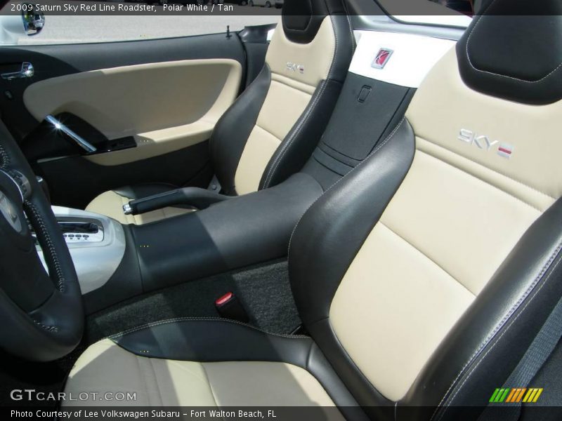 Polar White / Tan 2009 Saturn Sky Red Line Roadster