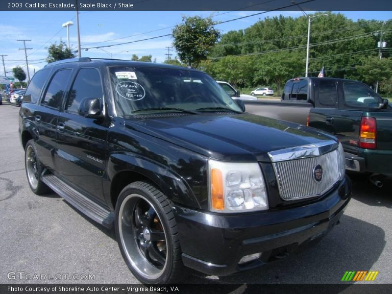 Sable Black / Shale 2003 Cadillac Escalade