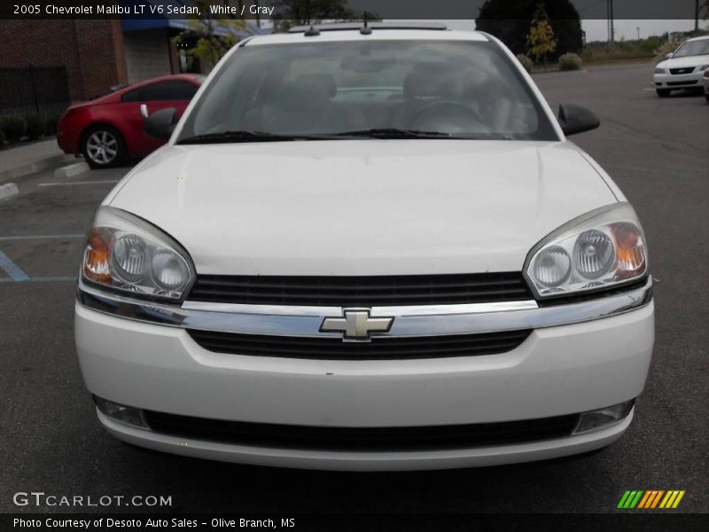 White / Gray 2005 Chevrolet Malibu LT V6 Sedan
