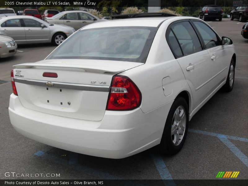 White / Gray 2005 Chevrolet Malibu LT V6 Sedan