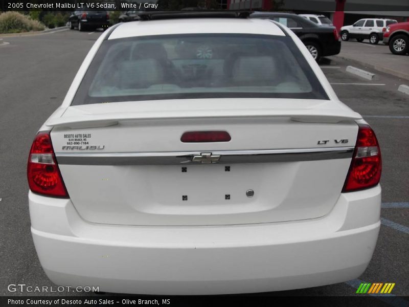 White / Gray 2005 Chevrolet Malibu LT V6 Sedan