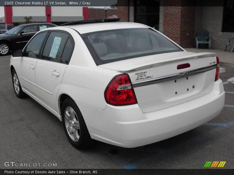 White / Gray 2005 Chevrolet Malibu LT V6 Sedan