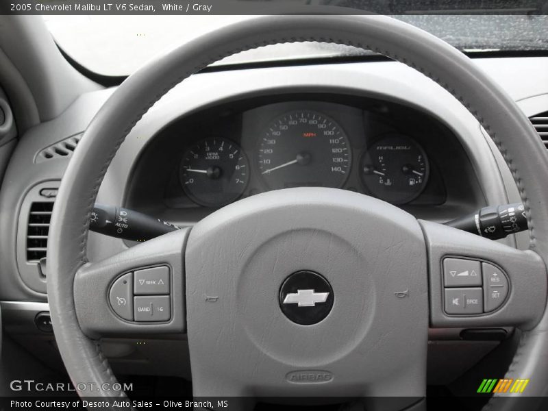 White / Gray 2005 Chevrolet Malibu LT V6 Sedan