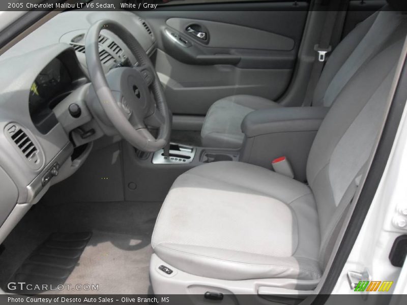 White / Gray 2005 Chevrolet Malibu LT V6 Sedan