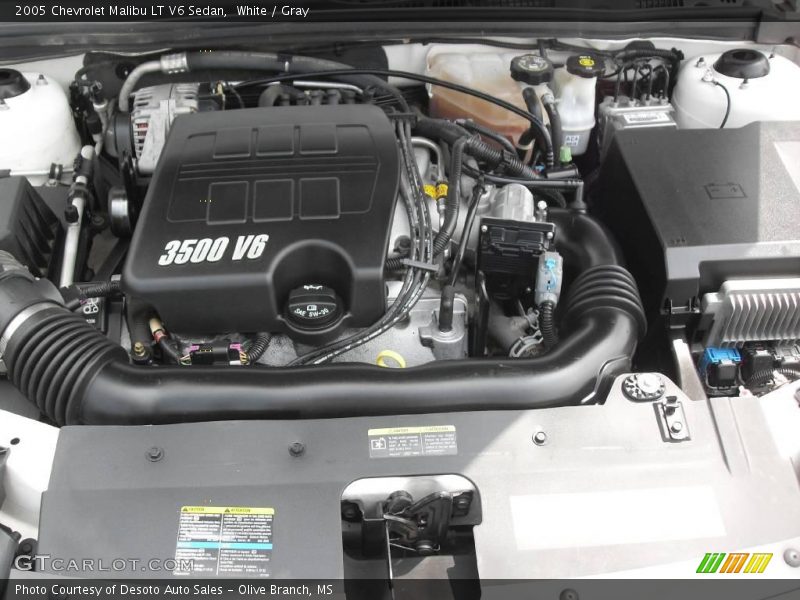 White / Gray 2005 Chevrolet Malibu LT V6 Sedan