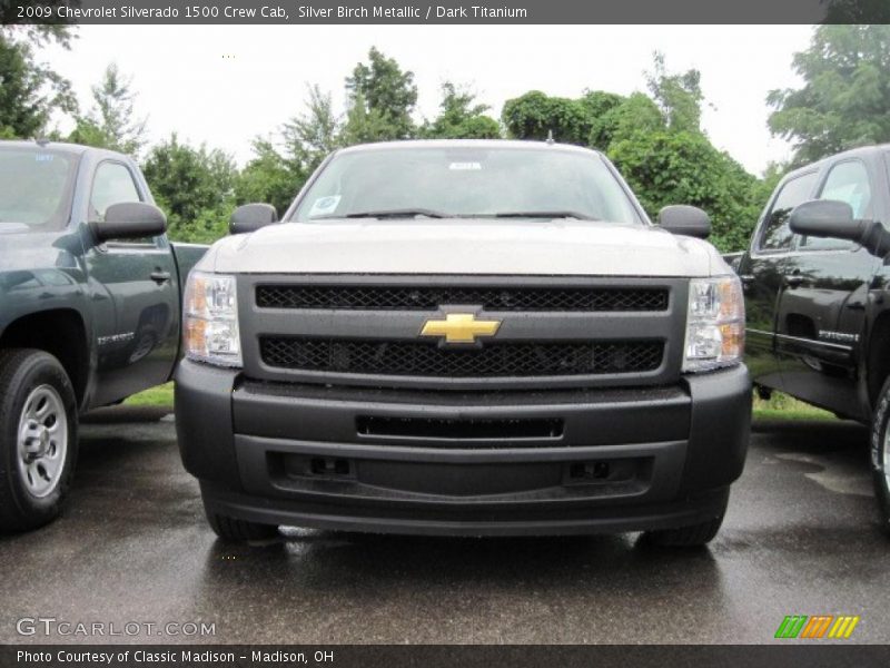 Silver Birch Metallic / Dark Titanium 2009 Chevrolet Silverado 1500 Crew Cab