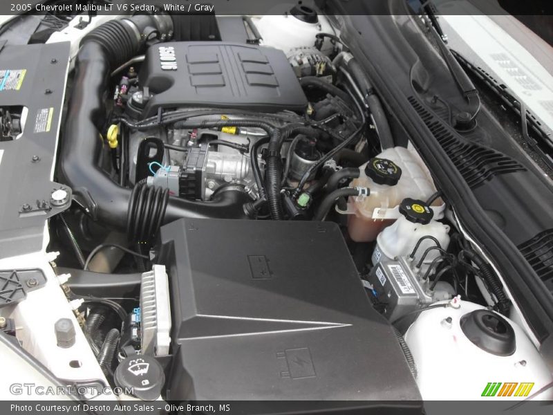 White / Gray 2005 Chevrolet Malibu LT V6 Sedan