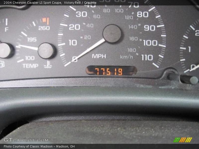 Victory Red / Graphite 2004 Chevrolet Cavalier LS Sport Coupe