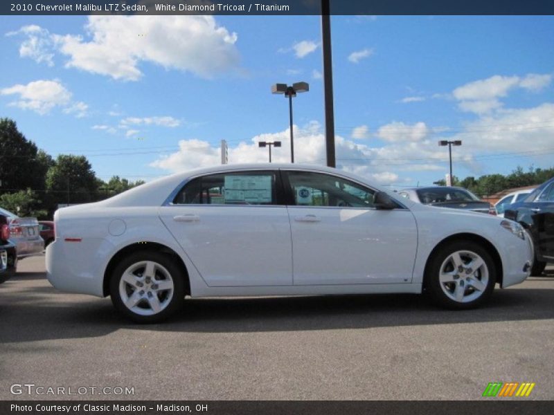 White Diamond Tricoat / Titanium 2010 Chevrolet Malibu LTZ Sedan