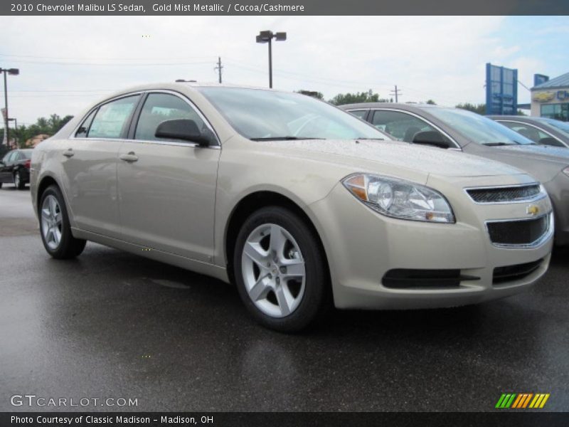 Gold Mist Metallic / Cocoa/Cashmere 2010 Chevrolet Malibu LS Sedan