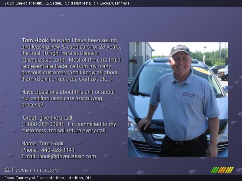 Gold Mist Metallic / Cocoa/Cashmere 2010 Chevrolet Malibu LS Sedan