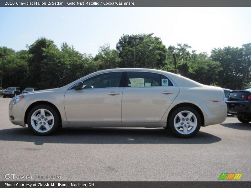 Gold Mist Metallic / Cocoa/Cashmere 2010 Chevrolet Malibu LS Sedan