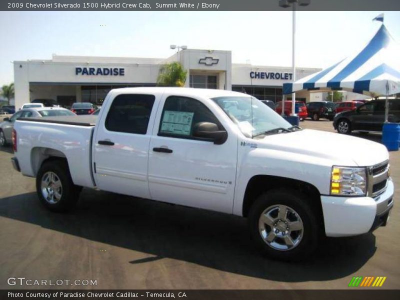 Summit White / Ebony 2009 Chevrolet Silverado 1500 Hybrid Crew Cab