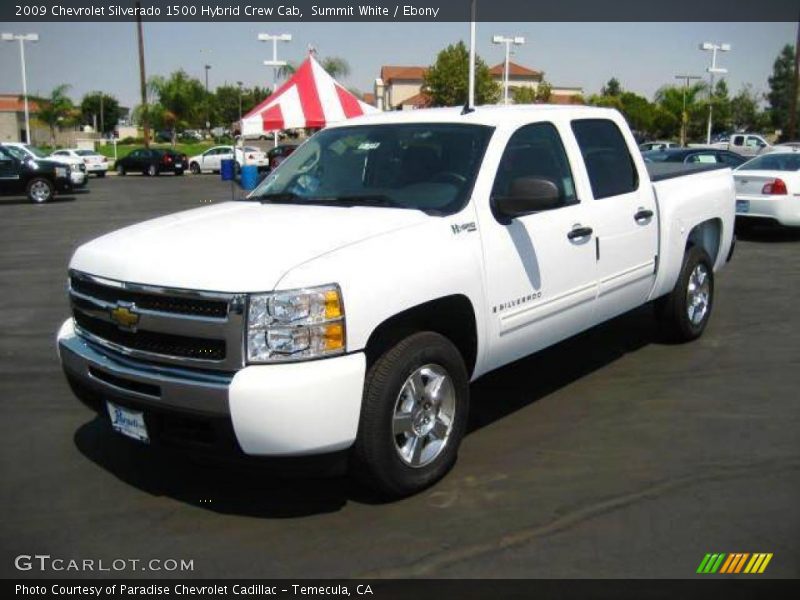 Summit White / Ebony 2009 Chevrolet Silverado 1500 Hybrid Crew Cab