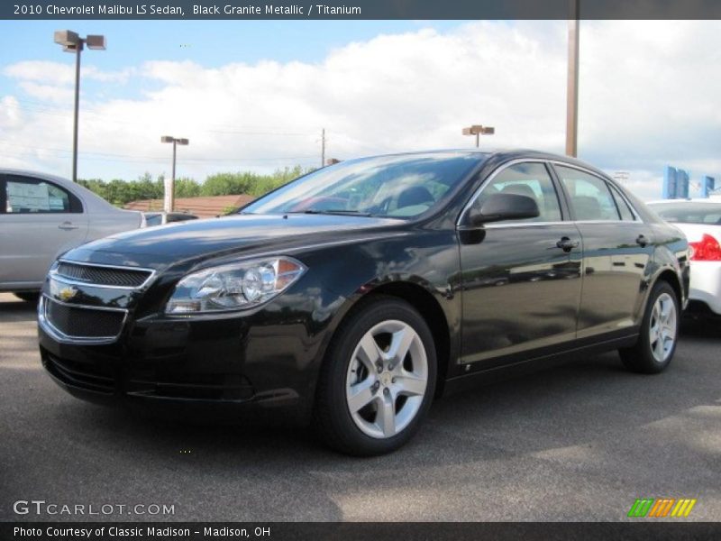 Black Granite Metallic / Titanium 2010 Chevrolet Malibu LS Sedan