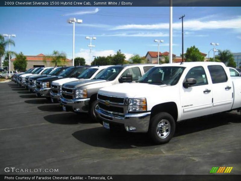 Summit White / Ebony 2009 Chevrolet Silverado 1500 Hybrid Crew Cab