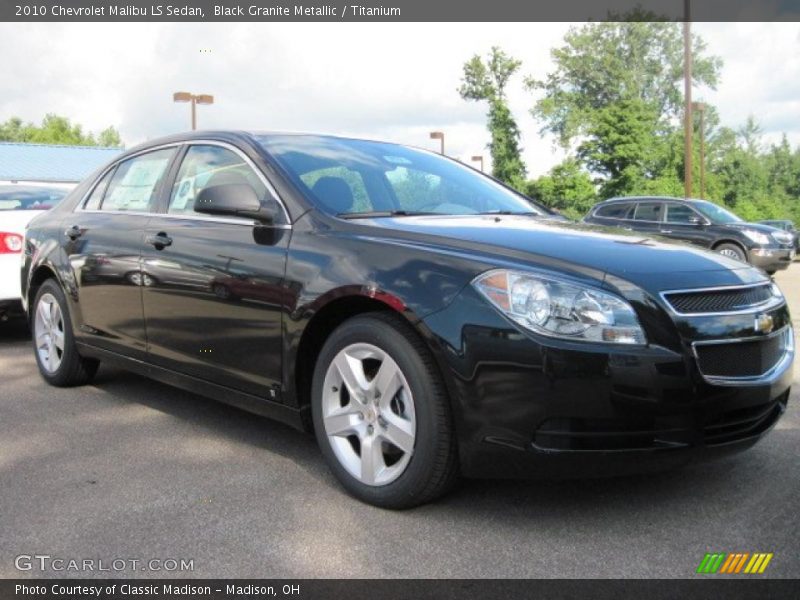 Black Granite Metallic / Titanium 2010 Chevrolet Malibu LS Sedan