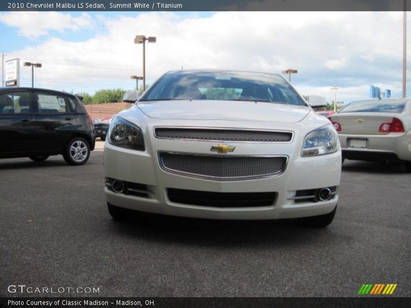 Summit White / Titanium 2010 Chevrolet Malibu LS Sedan