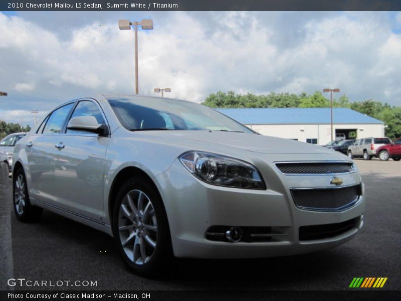 Summit White / Titanium 2010 Chevrolet Malibu LS Sedan