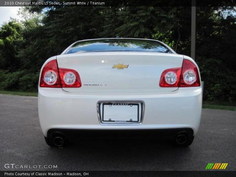 Summit White / Titanium 2010 Chevrolet Malibu LS Sedan