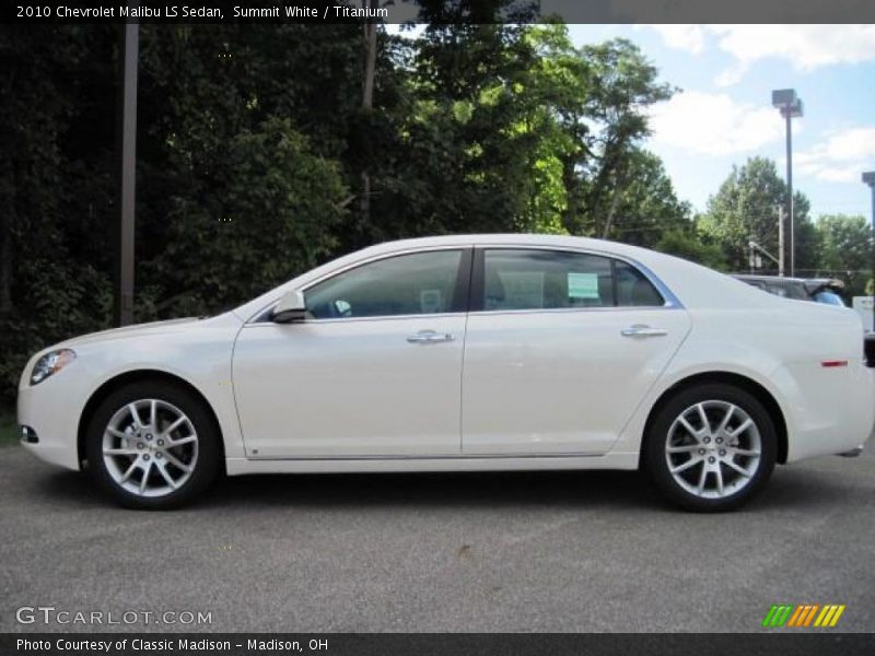 Summit White / Titanium 2010 Chevrolet Malibu LS Sedan