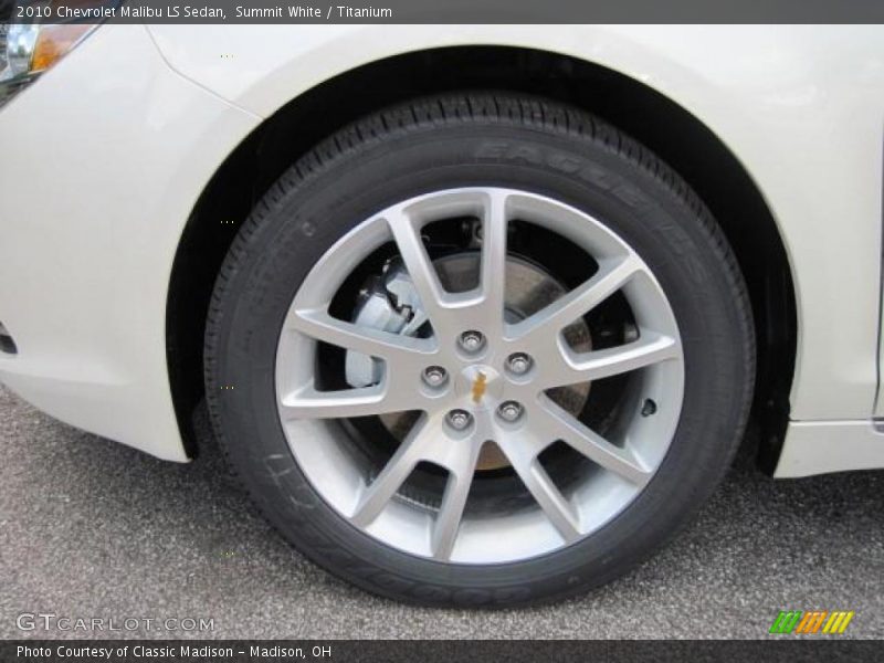 Summit White / Titanium 2010 Chevrolet Malibu LS Sedan