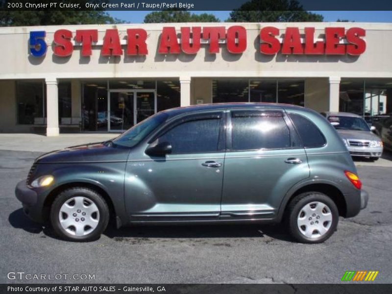 Onyx Green Pearl / Taupe/Pearl Beige 2003 Chrysler PT Cruiser