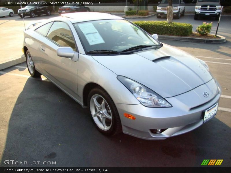 Silver Streak Mica / Black/Blue 2005 Toyota Celica GT-S