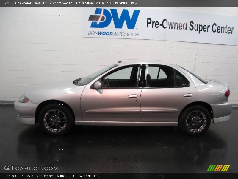 Ultra Silver Metallic / Graphite Gray 2003 Chevrolet Cavalier LS Sport Sedan