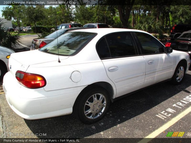 Summit White / Gray 2003 Chevrolet Malibu Sedan