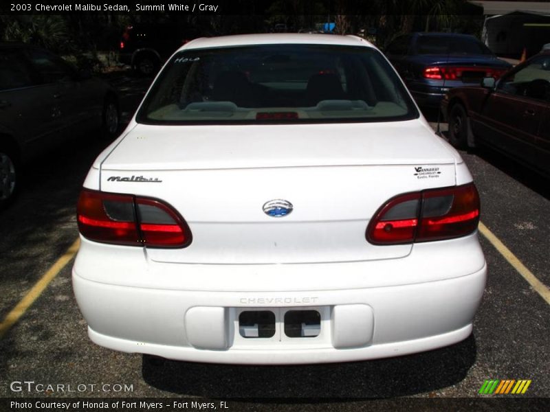 Summit White / Gray 2003 Chevrolet Malibu Sedan