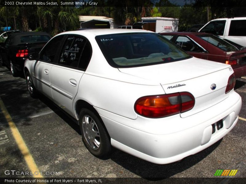 Summit White / Gray 2003 Chevrolet Malibu Sedan