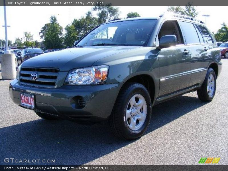 Oasis Green Pearl / Ivory Beige 2006 Toyota Highlander I4