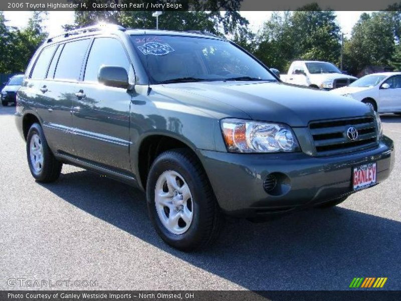 Oasis Green Pearl / Ivory Beige 2006 Toyota Highlander I4