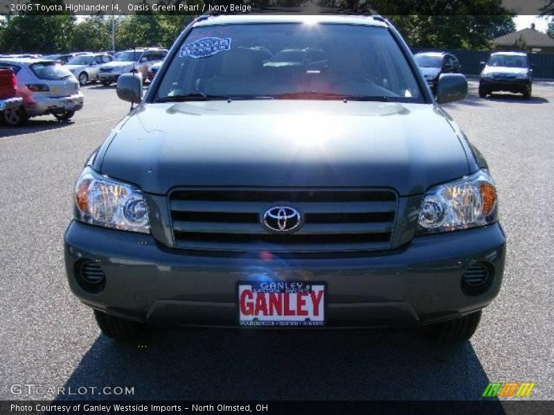 Oasis Green Pearl / Ivory Beige 2006 Toyota Highlander I4