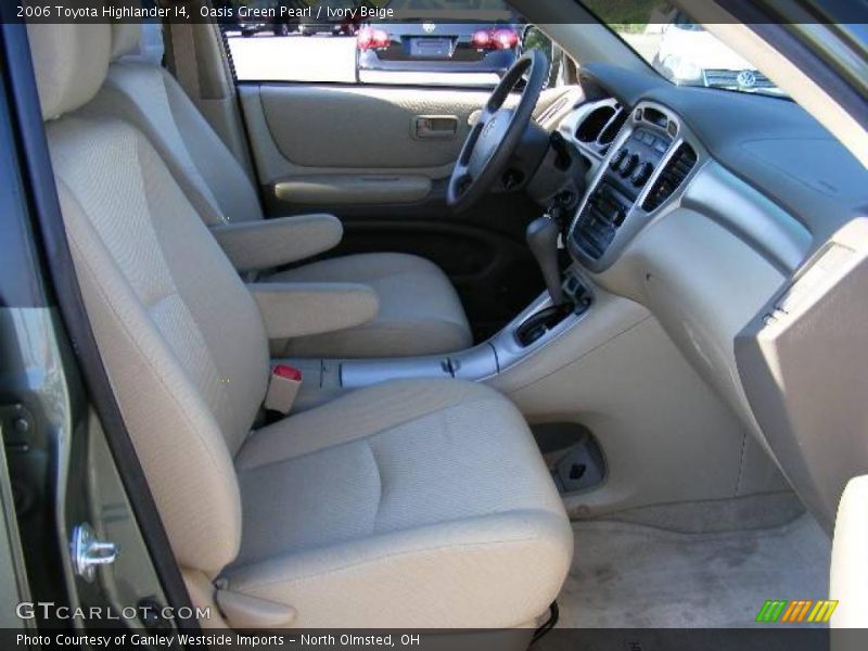 Oasis Green Pearl / Ivory Beige 2006 Toyota Highlander I4