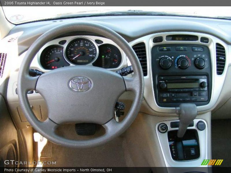 Oasis Green Pearl / Ivory Beige 2006 Toyota Highlander I4