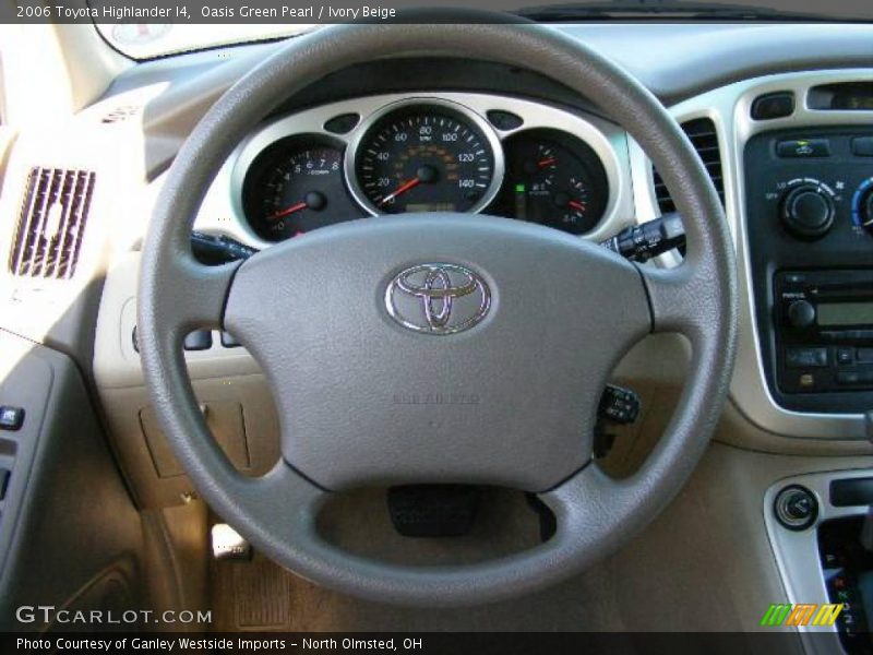Oasis Green Pearl / Ivory Beige 2006 Toyota Highlander I4