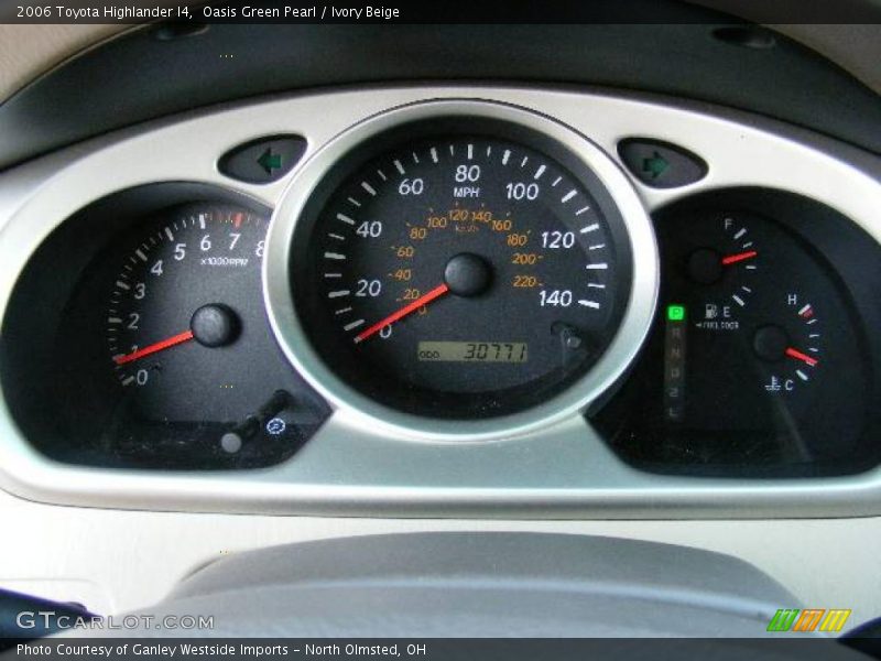 Oasis Green Pearl / Ivory Beige 2006 Toyota Highlander I4