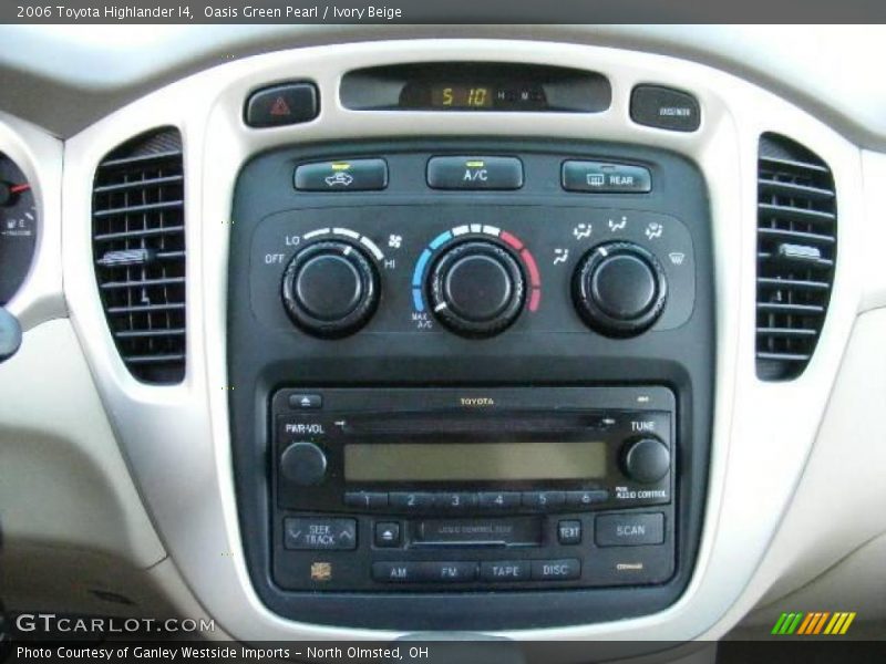 Oasis Green Pearl / Ivory Beige 2006 Toyota Highlander I4