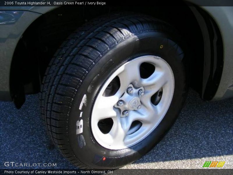 Oasis Green Pearl / Ivory Beige 2006 Toyota Highlander I4