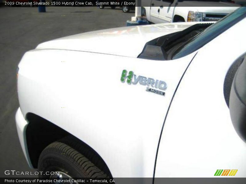 Summit White / Ebony 2009 Chevrolet Silverado 1500 Hybrid Crew Cab