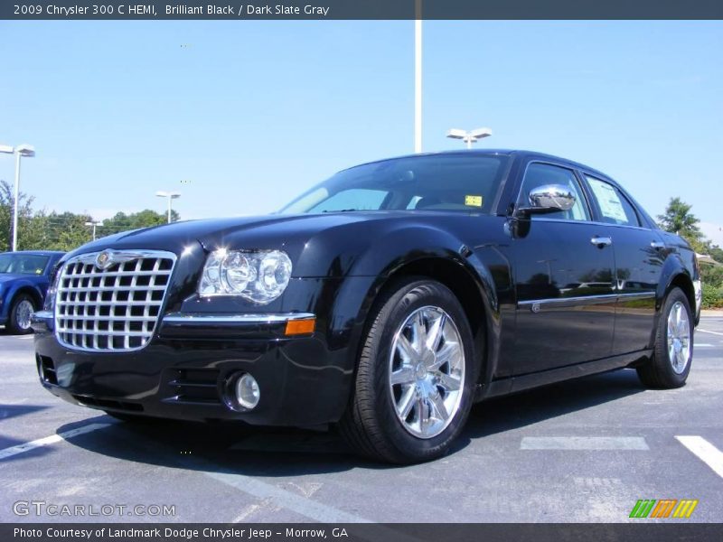 Brilliant Black / Dark Slate Gray 2009 Chrysler 300 C HEMI