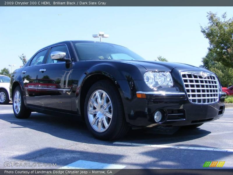 Brilliant Black / Dark Slate Gray 2009 Chrysler 300 C HEMI