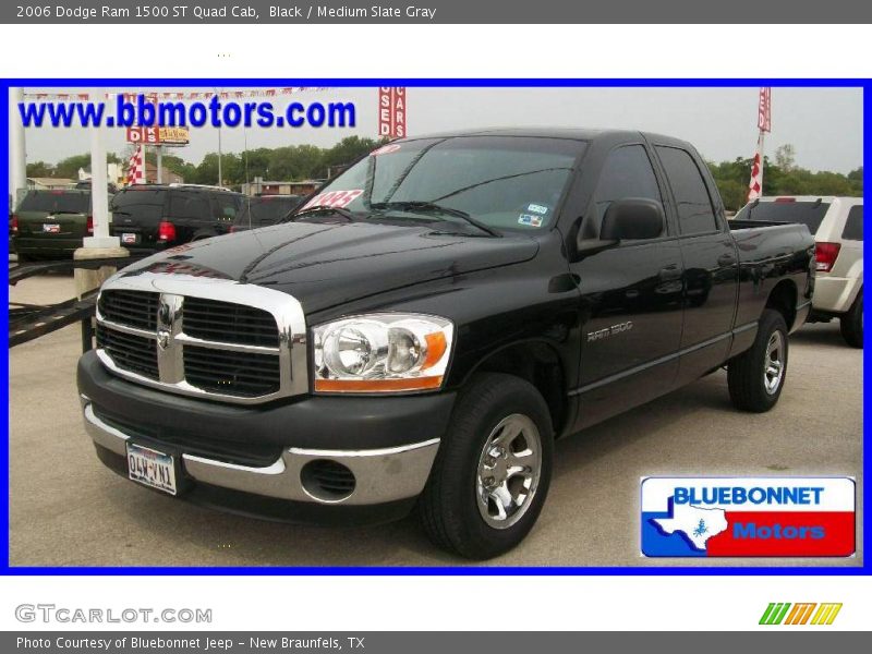 Black / Medium Slate Gray 2006 Dodge Ram 1500 ST Quad Cab