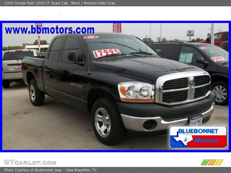 Black / Medium Slate Gray 2006 Dodge Ram 1500 ST Quad Cab