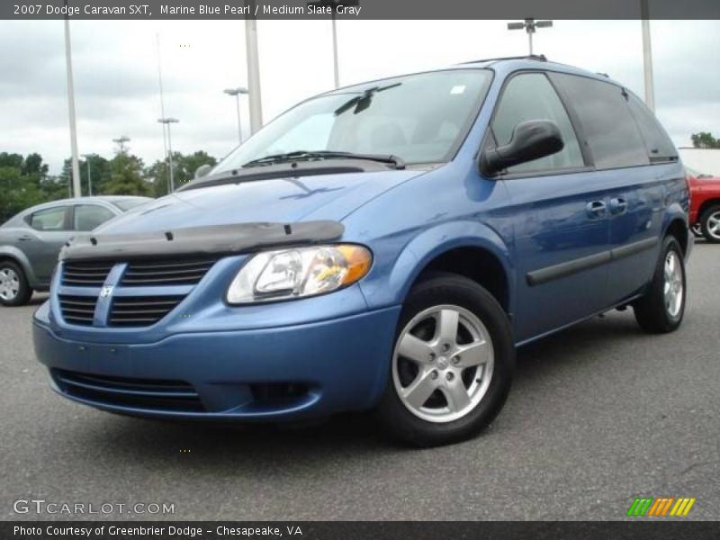 Marine Blue Pearl / Medium Slate Gray 2007 Dodge Caravan SXT