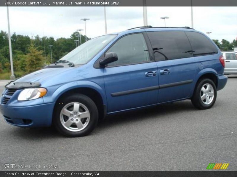 Marine Blue Pearl / Medium Slate Gray 2007 Dodge Caravan SXT